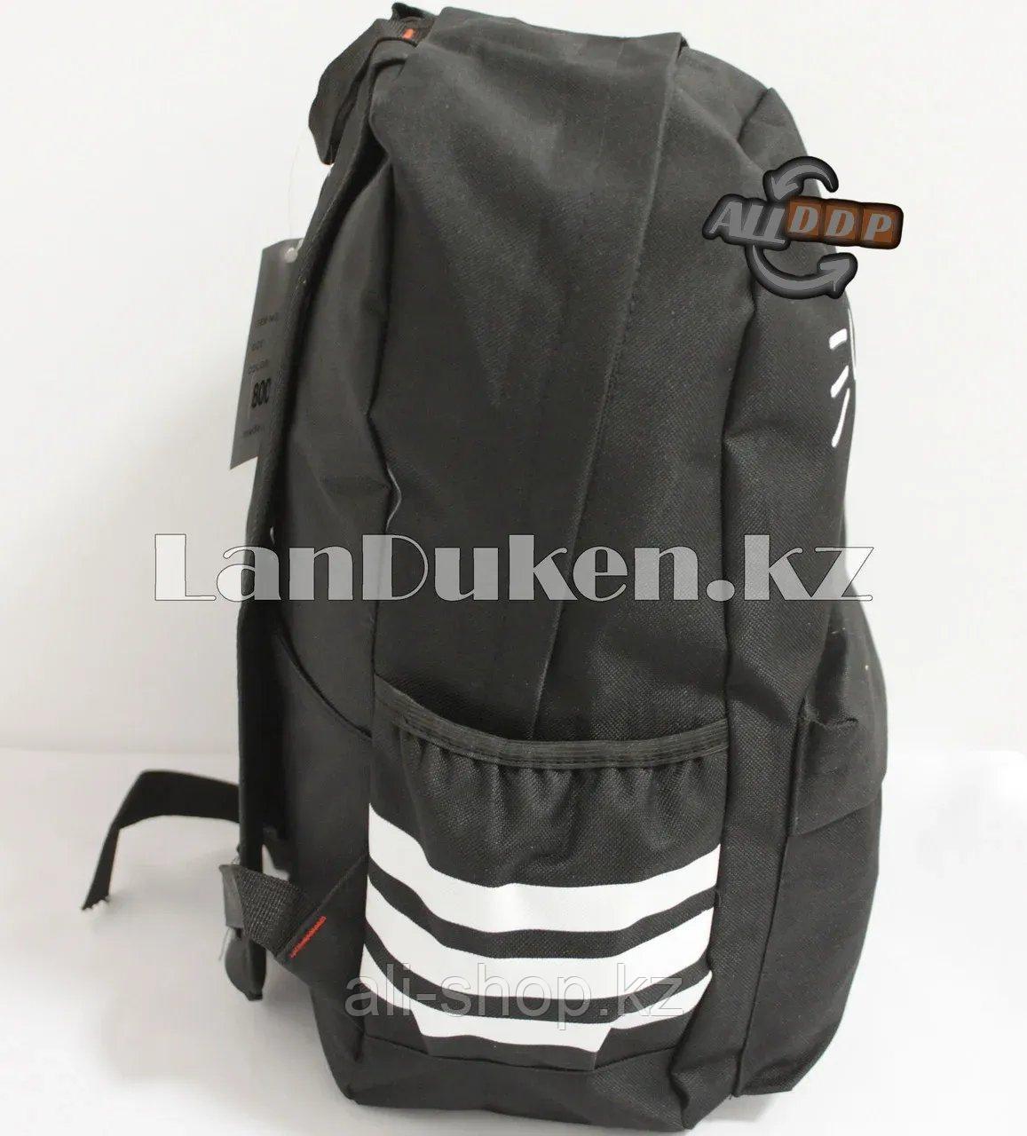 Универсальный школьный рюкзак с пеналом кошка черный - фото 5 - id-p113496815