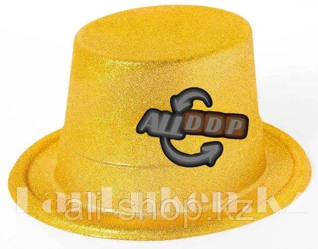 Шляпа карнавальная блестящая (желтая) - фото 1 - id-p113496262