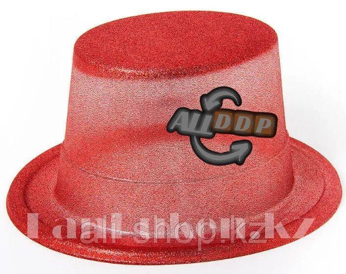 Шляпа карнавальная блестящая (красная) - фото 1 - id-p113496263