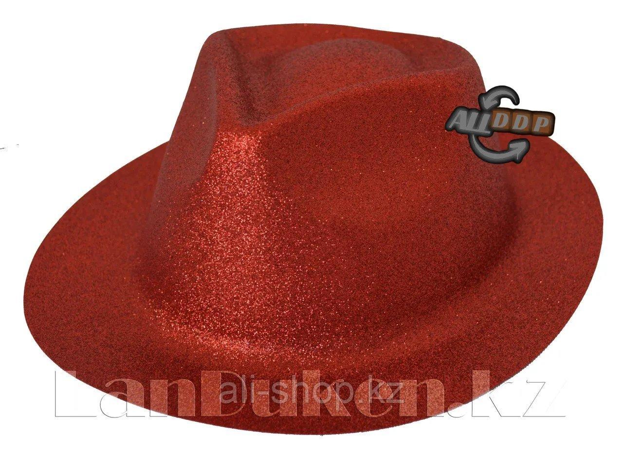 Шляпа карнавальная блестящая (красная) - фото 1 - id-p113496266