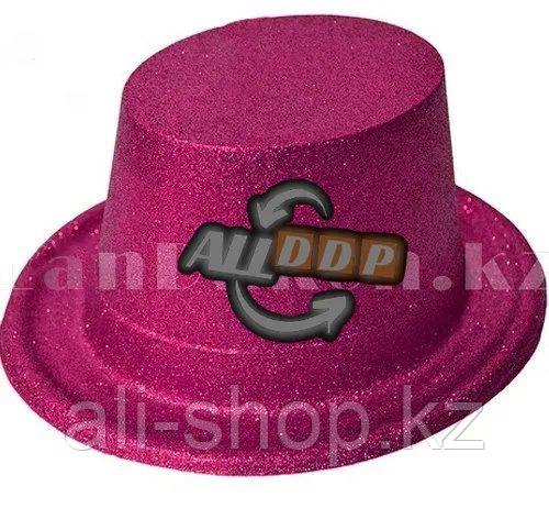 Шляпа карнавальная блестящая (розовая) - фото 1 - id-p113496269