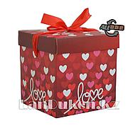 Подарочная упаковка "Love" 15*15 см (средняя) YXL 5007M-1