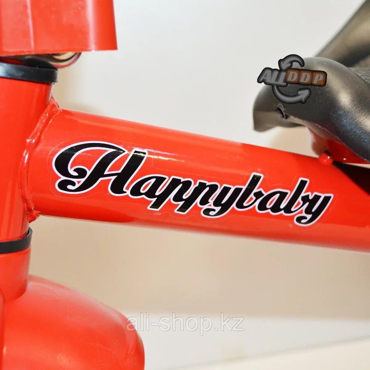 Трехколесный детский велосипед Happybaby с багажником и корзинкой красный - фото 6 - id-p113496286