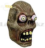 Маска Зомби с выпученными глазами и разлагающейся кожей пластиковая с резинкой, фото 4