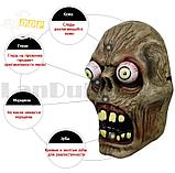 Маска Зомби с выпученными глазами и разлагающейся кожей пластиковая с резинкой, фото 6