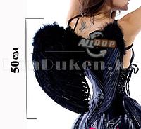 Крылья ангела черные складные объемные (размер L 50*40 см)