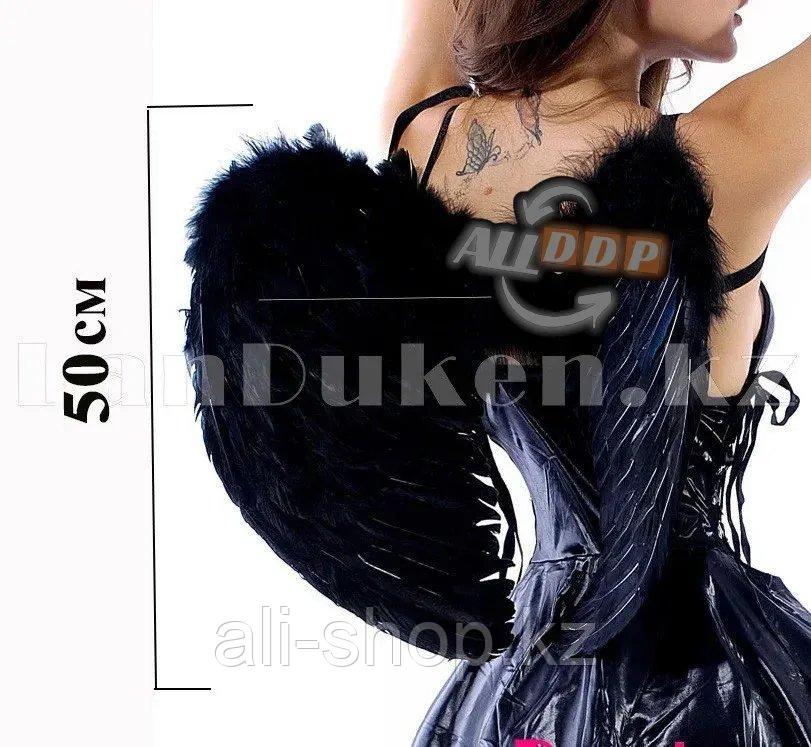 Крылья ангела черные складные объемные (размер L 50*40 см) - фото 1 - id-p113496347