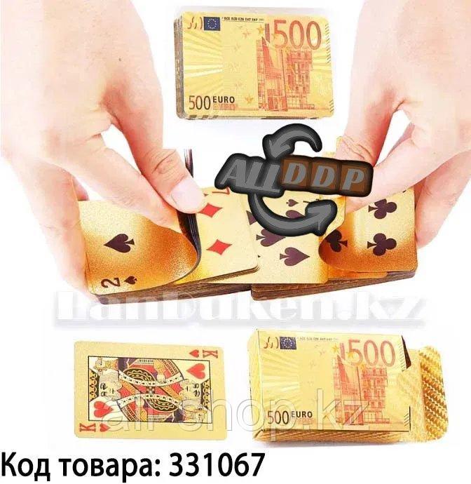 Покерные карты с золотым напылением Golden Premium Euro 54 Карты игральные сувенирные (цветные) - фото 1 - id-p113496372