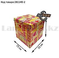 Подарочная коробка M (15x15x15) квадратная со съемной крышкой с пожеланиями
