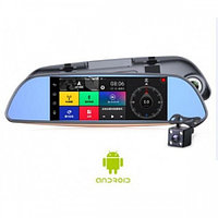 Зеркало регистратор 705 Android сенсор, 2 камеры, Sim карта, GPS навигатор