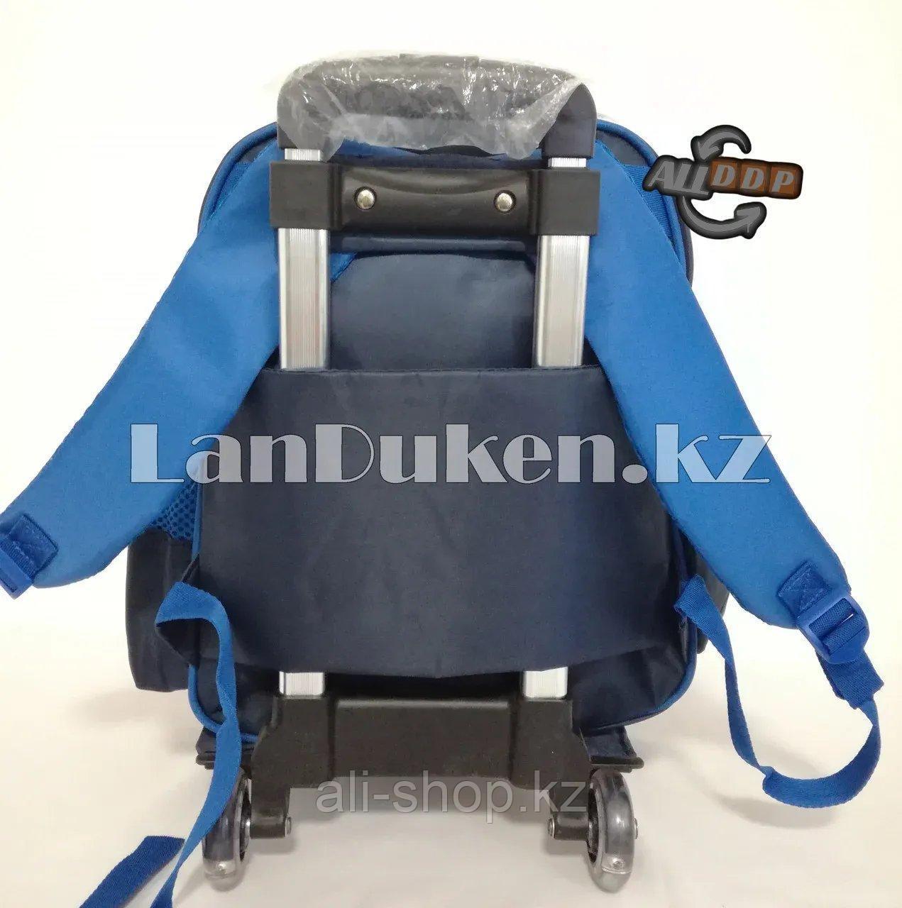 Школьный рюкзак на колесиках 2 отделения 2 в 1 машинка - фото 2 - id-p113496985