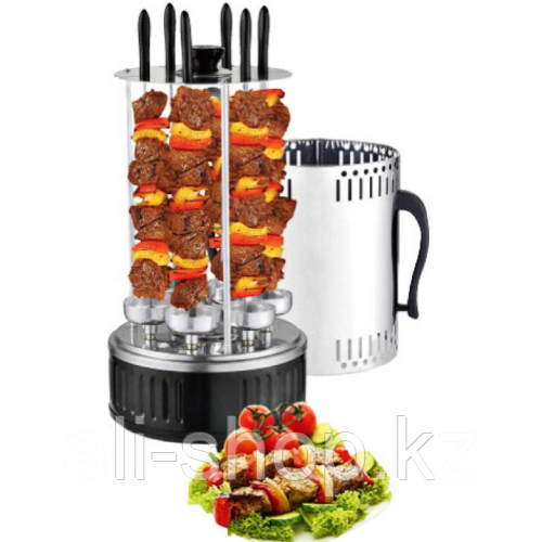 Шашлычница вертикальная электрическая Kebabs Machine на 6 шампуров 1000W - фото 1 - id-p113497730