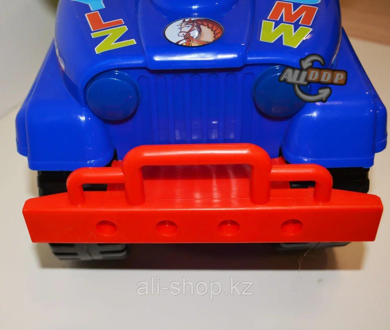 Толокар с музыкальным рулём и откидной сидушкой на батарейках синий YLZ-BMW - фото 5 - id-p113496453