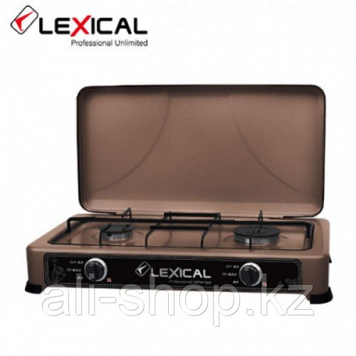 Газовая плита LEXICAL LGS-2812-5 настольная на 2 конфорки - фото 1 - id-p113497852