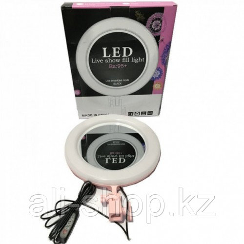 Кольцевая LED лампа Ra-95 диаметр 26см + зеркало - фото 1 - id-p113499180