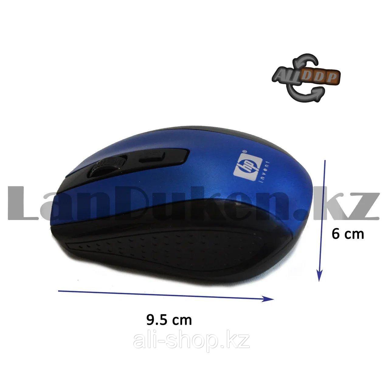 Компьютерная мышь беспроводная оптическая 1600 dpi USB HP Wireless Mouse синяя - фото 3 - id-p113497182