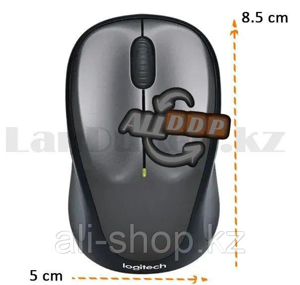 Компьютерная мышь беспроводная оптическая 1000 dpi USB Logitech M235 Wireless Mouse серый - фото 2 - id-p113497198