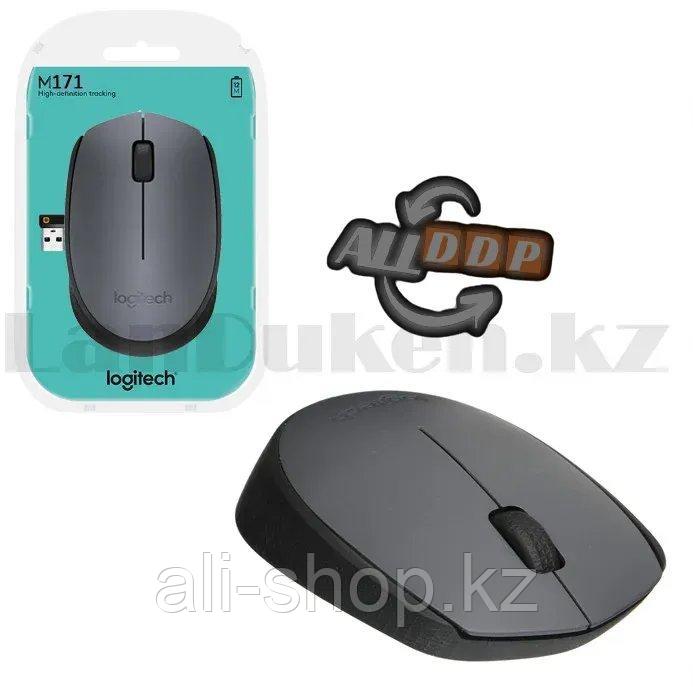 Компьютерная мышь беспроводная оптическая 1000 dpi USB Logitech M171 Wireless Mouse серый - фото 7 - id-p113497205