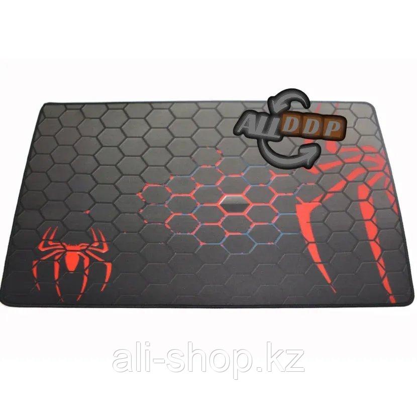 Коврик для компьютерной мышки 50х35 см черный с красным принтом Spider - фото 1 - id-p113497297