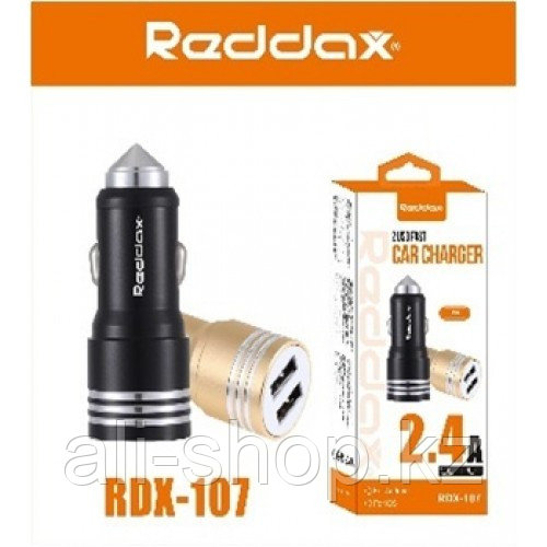 АЗУ 2USB REDDAX RDX-107 2400mAh прочный алюминиевый корпус TYPE-C GOLD - фото 2 - id-p113498893