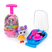 Кукла Poopsie в чемодане(кукла с волосами,шляпа,очки,сумка,наушники,одежда,обувь,расчёска) RV-157