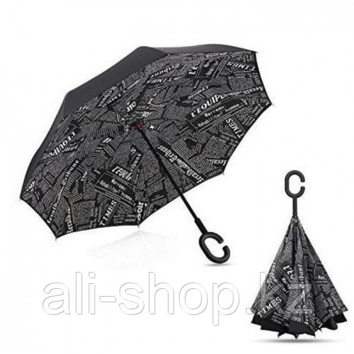 Зонтик umbrella ГАЗЕТА ЧЕРНАЯ - фото 1 - id-p113500799