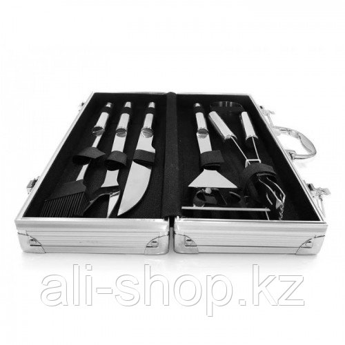 Набор для мангала BBQ Tools Set 37х13х7см AL-5, 10шт - фото 4 - id-p113500450