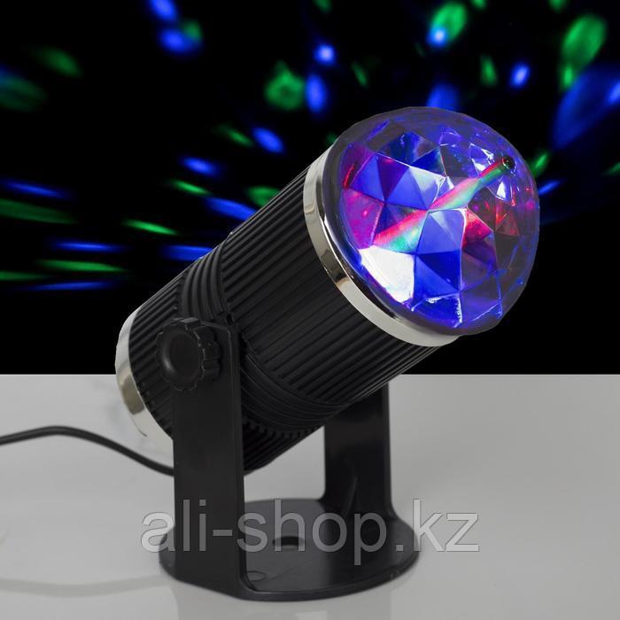 Световой прибор хрустальный шар, 3 LED, 3 Вт, 220V, реагирует на звук - фото 1 - id-p113501264