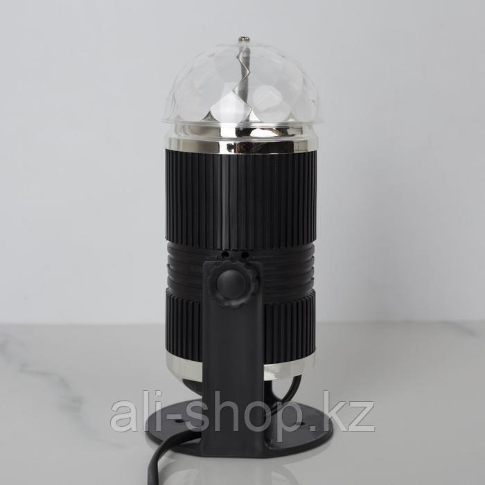 Световой прибор хрустальный шар, 3 LED, 3 Вт, 220V, реагирует на звук - фото 3 - id-p113501264
