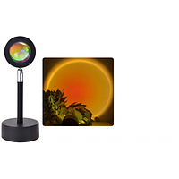 Проекционный светильник Sunset Lamp с эффектом заката, рассвета, USB led Lamp FM-23