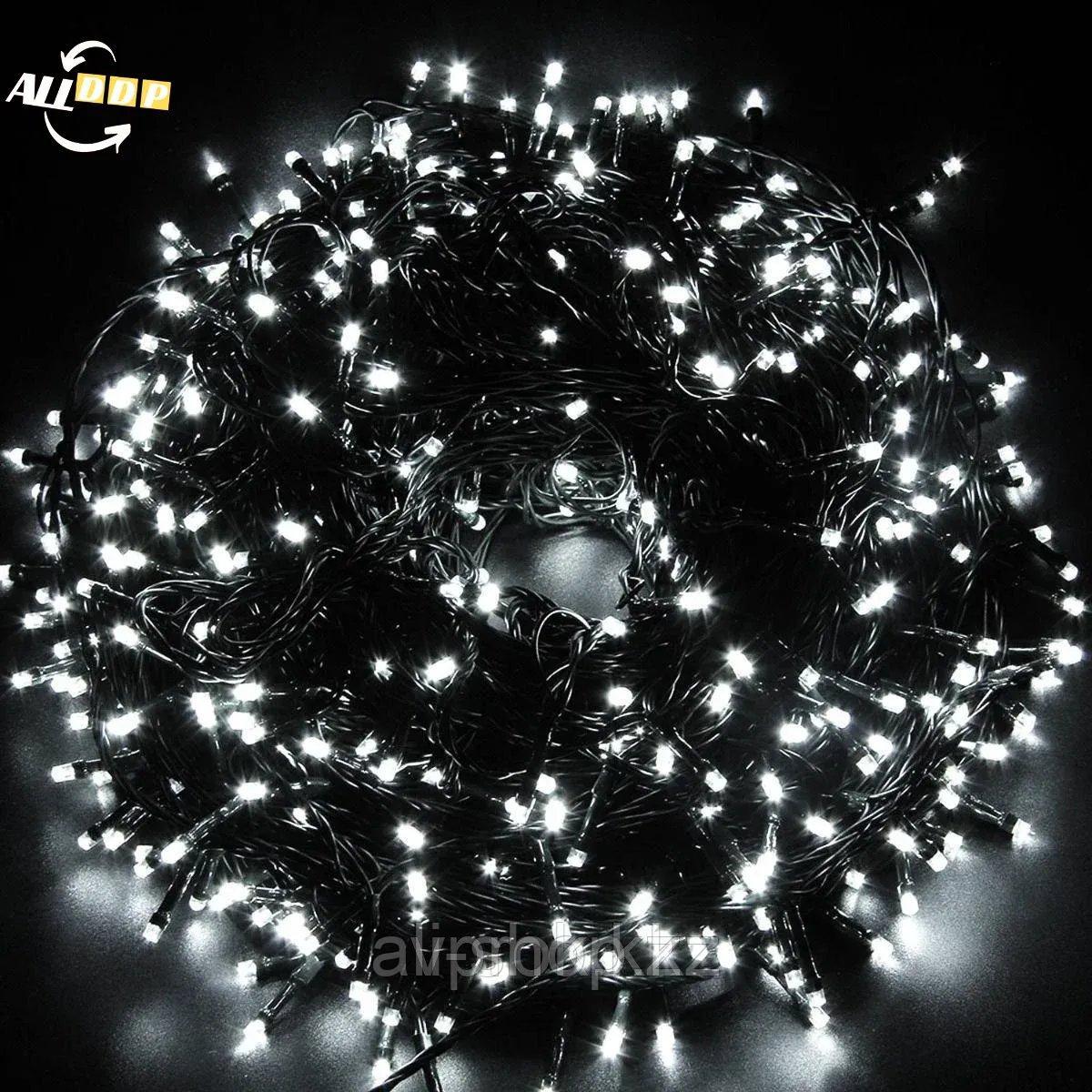 LED гирлянда "Нить" - 4,3 метра (+ 2 метра провод), 300 лампочек, белый свет - фото 1 - id-p113501109