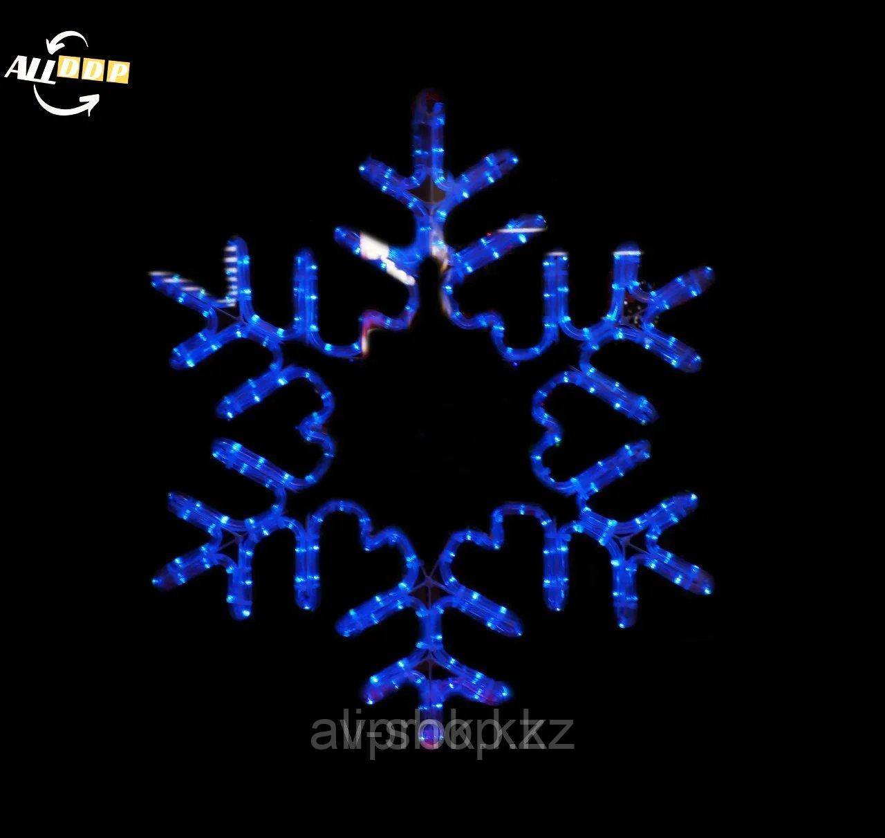 Фигура световая "Снежинка синяя" (высота 60 см) - фото 1 - id-p97463172