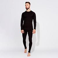 Термо комплект мужской (джемпер, брюки) цвет чёрный, р-р 48