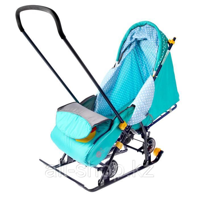 Санки коляска «Disney-baby 1. Винни», цвет изумрудный - фото 3 - id-p113501487