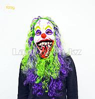 Латексная маска на хэллоуин злой клоун 010