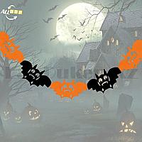 Бумажная гирлянда Летучие мышки для Хэллоуина (Halloween)