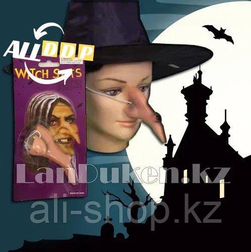 Накладной нос ведьмы с бородавкой, аксессуар для Хэллоуин Witch sets No.:2021 - фото 1 - id-p113501775