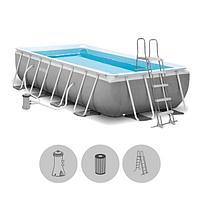 Каркасный бассейн INTEX prism frame rectangular premium pool set 3m*1.75m*80cm