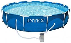 Каркасный бассейн INTEX metal frame pool set 3.05*76 с фильтром