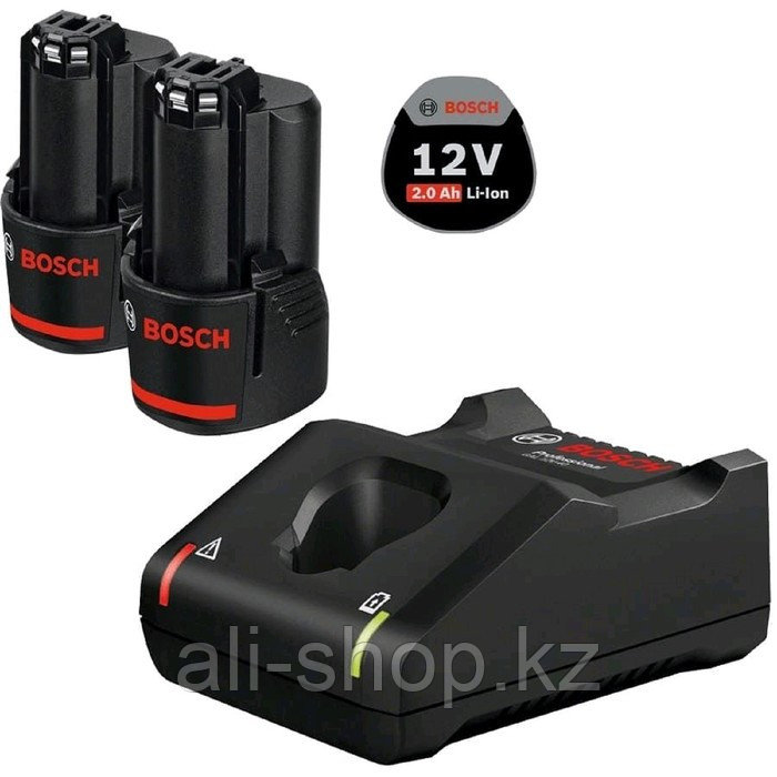 Набор Bosch 1600A019r8, 2 аккумулятора GBA 12 В 2 Ач и зарядное устройство GAL 12V-40 - фото 1 - id-p113503427