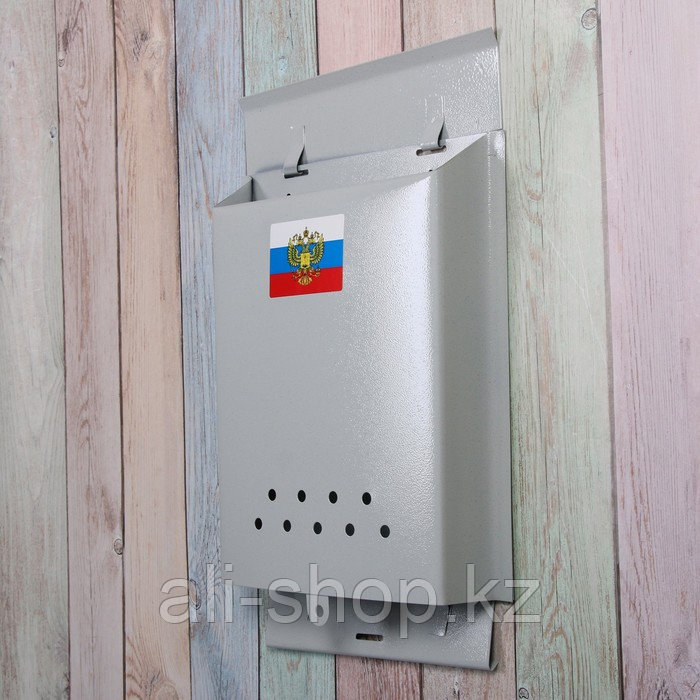 Ящик почтовый без замка (с петлёй), вертикальный, «Почта», серый - фото 3 - id-p113504198