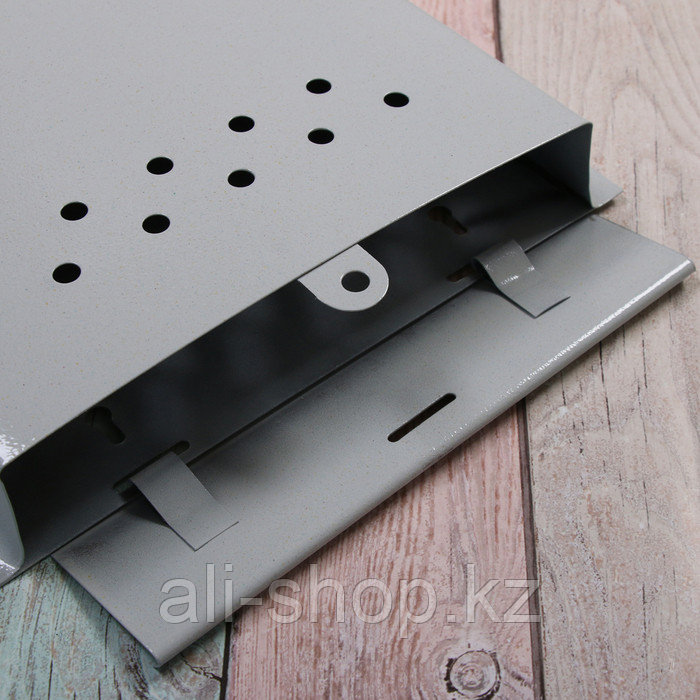 Ящик почтовый без замка (с петлёй), вертикальный, «Почта», серый - фото 4 - id-p113504198