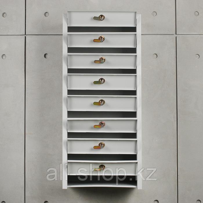 Ящик почтовый, многосекционный, 8 секций, с задней стенкой, серый - фото 5 - id-p113504237