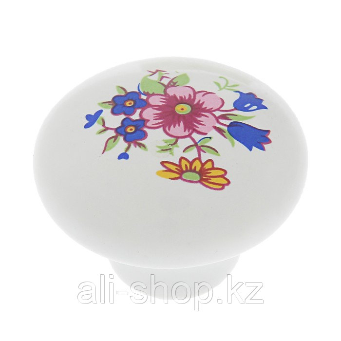 Ручка кнопка Ceramics 017, керамическая, белая - фото 1 - id-p113504279