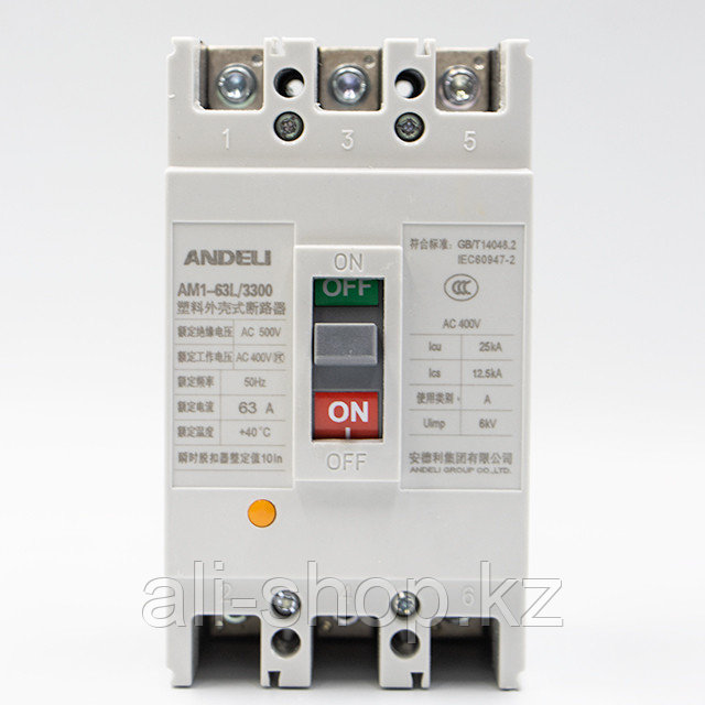 Автомат ANDELI AM1-63L/3P 63A 25KA