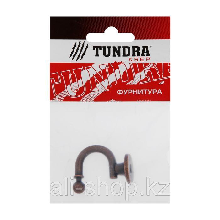 Крючок мебельный TUNDRA КМ1012AC, однорожковый, цвет медь 1 шт. - фото 2 - id-p113504623