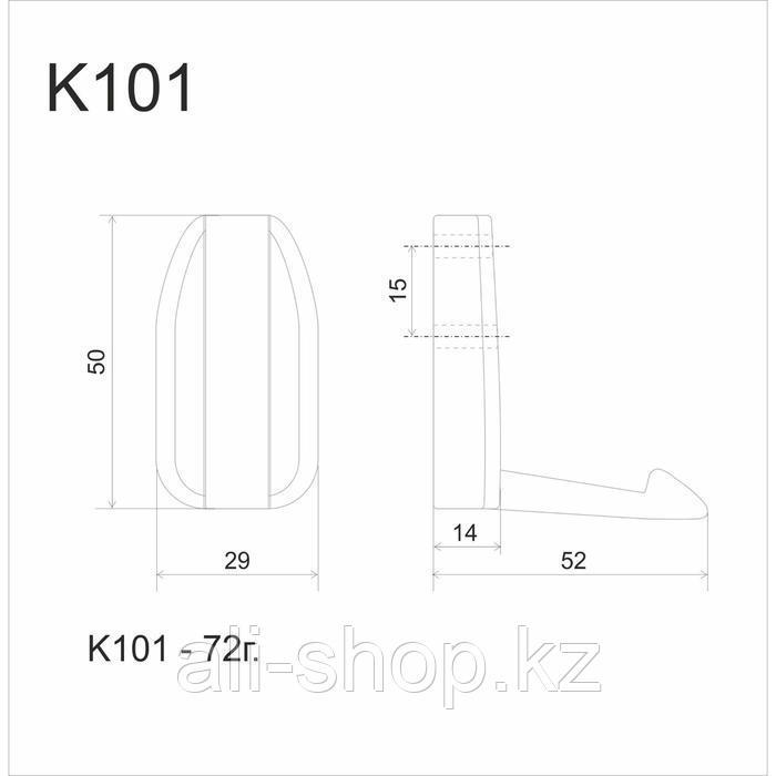 Мебельный крючок BOYARD SOLO K101CP.7 - фото 4 - id-p113505470