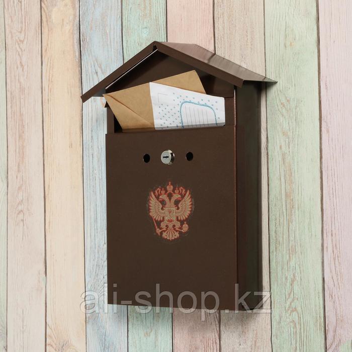 Ящик почтовый с замком, вертикальный, «Домик-Элит», коричневый - фото 2 - id-p113503975