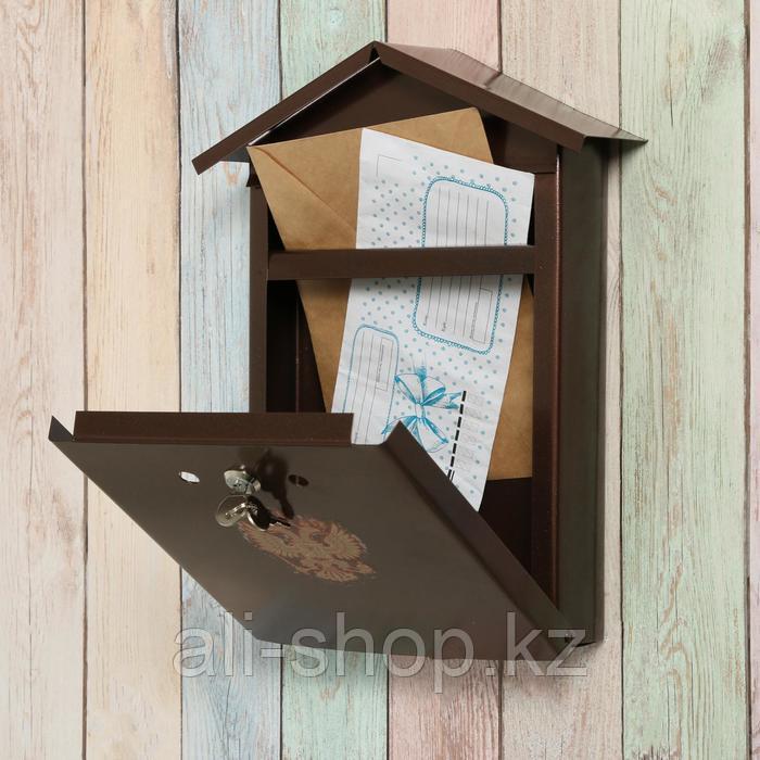 Ящик почтовый с замком, вертикальный, «Домик-Элит», коричневый - фото 3 - id-p113503975