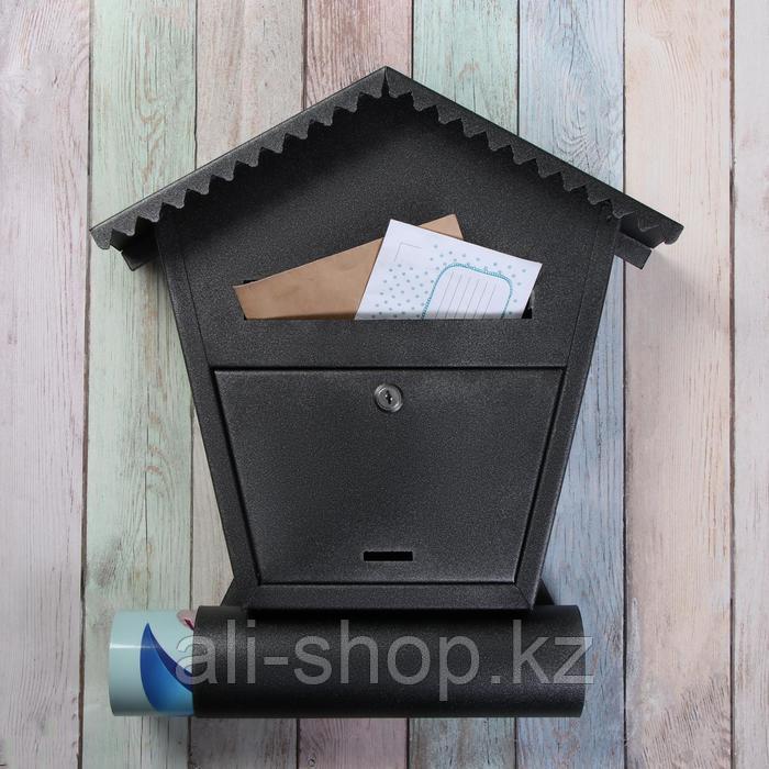 Ящик почтовый с замком, вертикальный, «Варшава», чёрный муар - фото 1 - id-p113504110